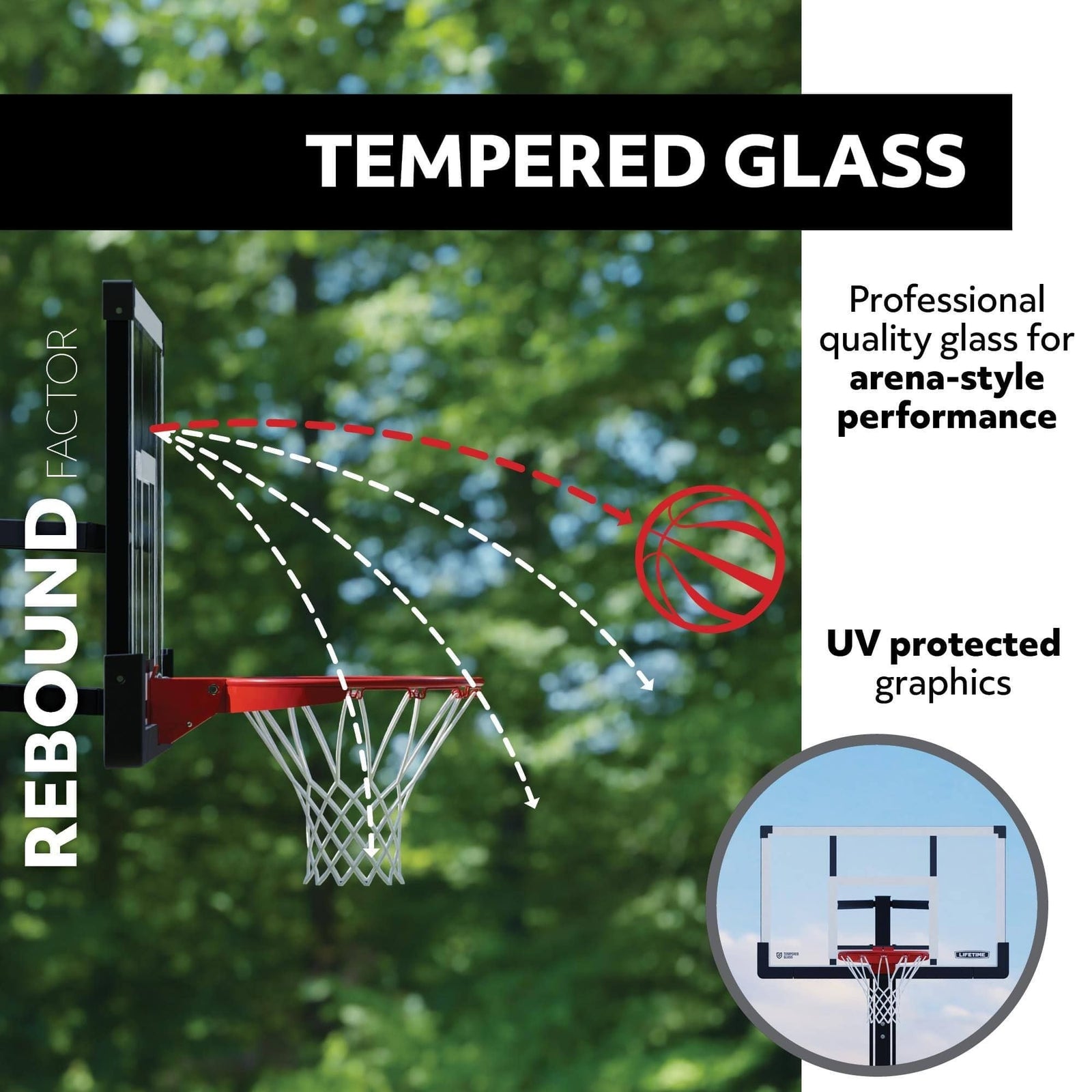 In-Ground Crank Adjust Bolt Down Outdoor Basketball Hoop, 50-in Z5X9 - product image 8