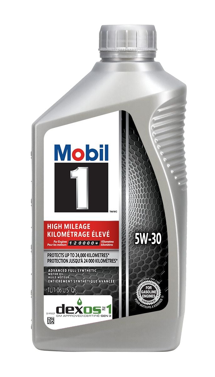 1 High Mileage 5W30 Synthetic Engine/Motor Oil, 1-L U3S7
