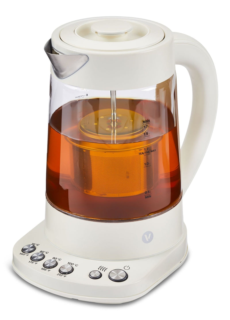 Colour Series Electric Variable Temperature Steeping Kettle, Shortbread, 1.7-L Q3I4