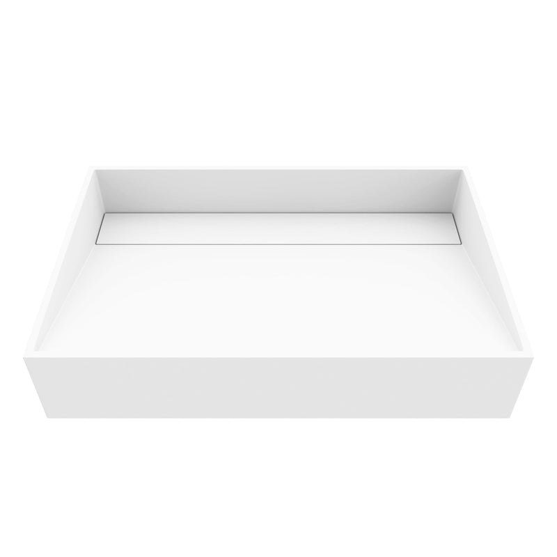 Starr Modern MatteStone 23x15-in Deep White Bathroom Sink/Basin with Rectangular Vessel P5O5