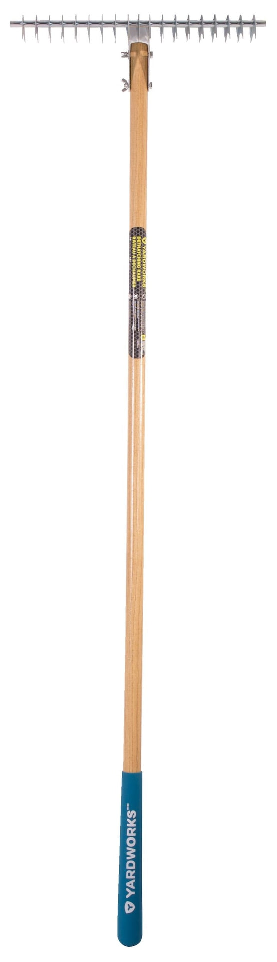 15-in Wide Metal 19-Tine Thatch Rake, 54-in Ash Wood Shaft I2M8